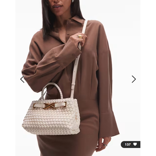 英国代购正品01.06 2026潮流导向 女包新款 编织纹理手提包斜挎包