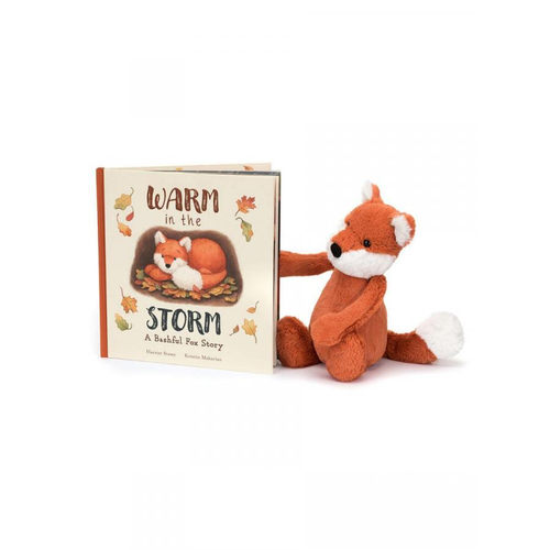 英国代购正品06.27 jellycat Warm in the Storm Book狐狸书 玩偶