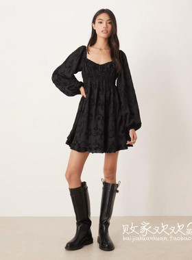 英国代购正品09.20 2025潮流导向 女装新款 时尚深色迷人连衣裙