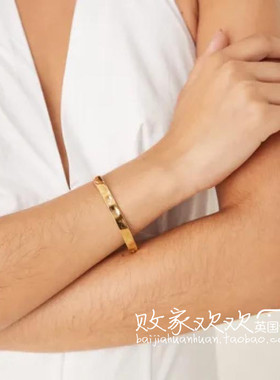 英国代购正品07.04 2025潮流导向 饰品新款 设计金色设计手镯