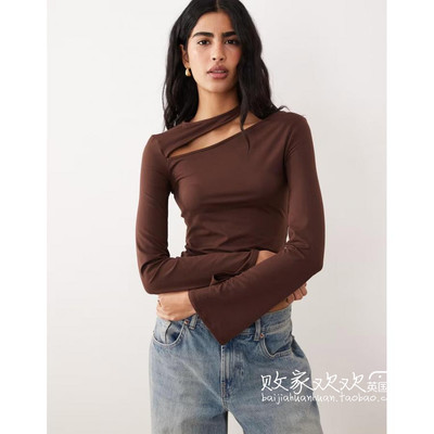 英国代购正品12.02 2025潮流导向 女装新款 设计长袖舒适打底衫