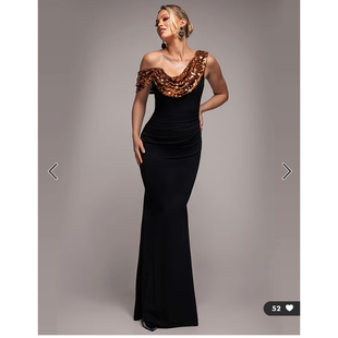 英国代购正品01.08 2026潮流导向 女装新款 设计闪亮礼服连衣裙