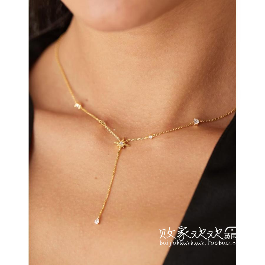 英国代购正品11.28 2025潮流导向 饰品新款 金色流苏设计项链