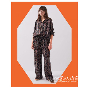 英国代购正品11.18 名品Monsoon 女装新款 时尚东杰西印花缎面裤