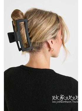 英国代购正品12.13 名品Boohoo 饰品新款 时尚设计镂空方形抓夹