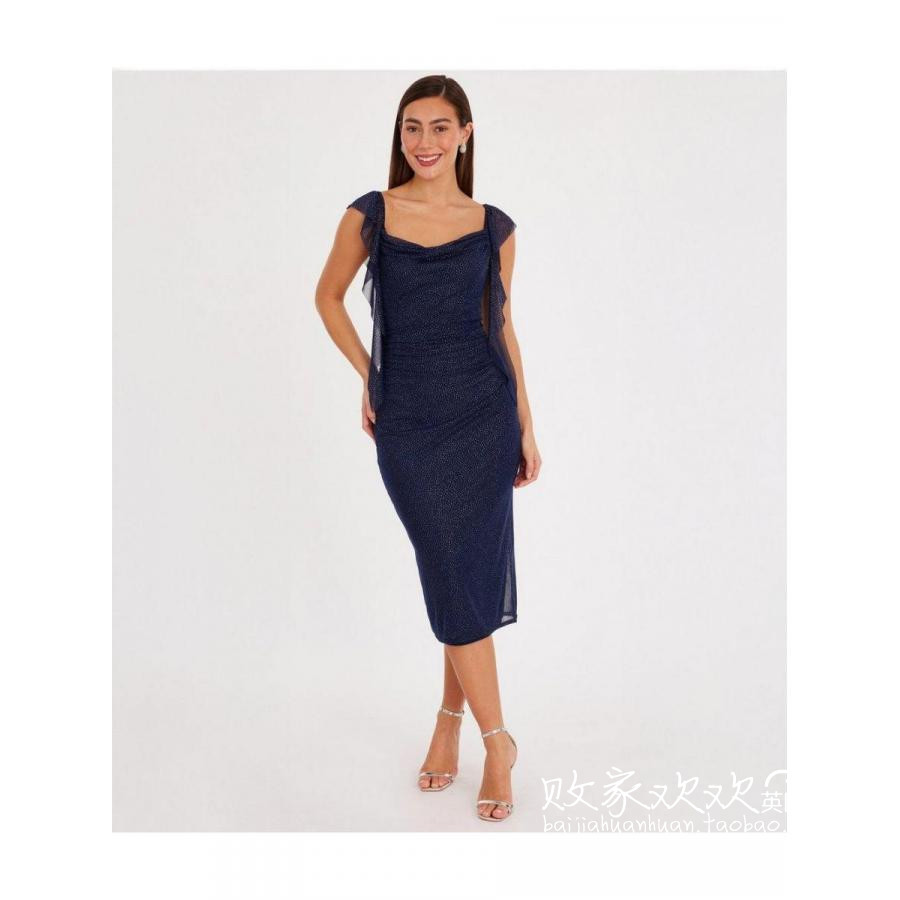 英国代购正品11.29 名品NL 女装新款 时尚中长款设计百搭连衣裙