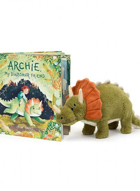 英国代购正品01.22 jellycat My Dinosaur Friend Book恐龙书套装