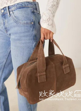英国代购正品07.04 2025潮流导向 女包新款 设计绒面百搭手提袋
