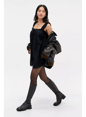 英国代购正品01.14 名品UO 女装新款 时尚设计深色迷人百搭连衣裙