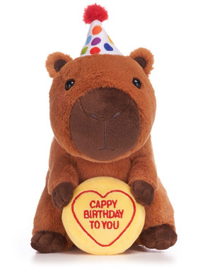 英国代购正品12.19 Love Hearts Cappy 生日快乐 卡皮巴拉 玩偶