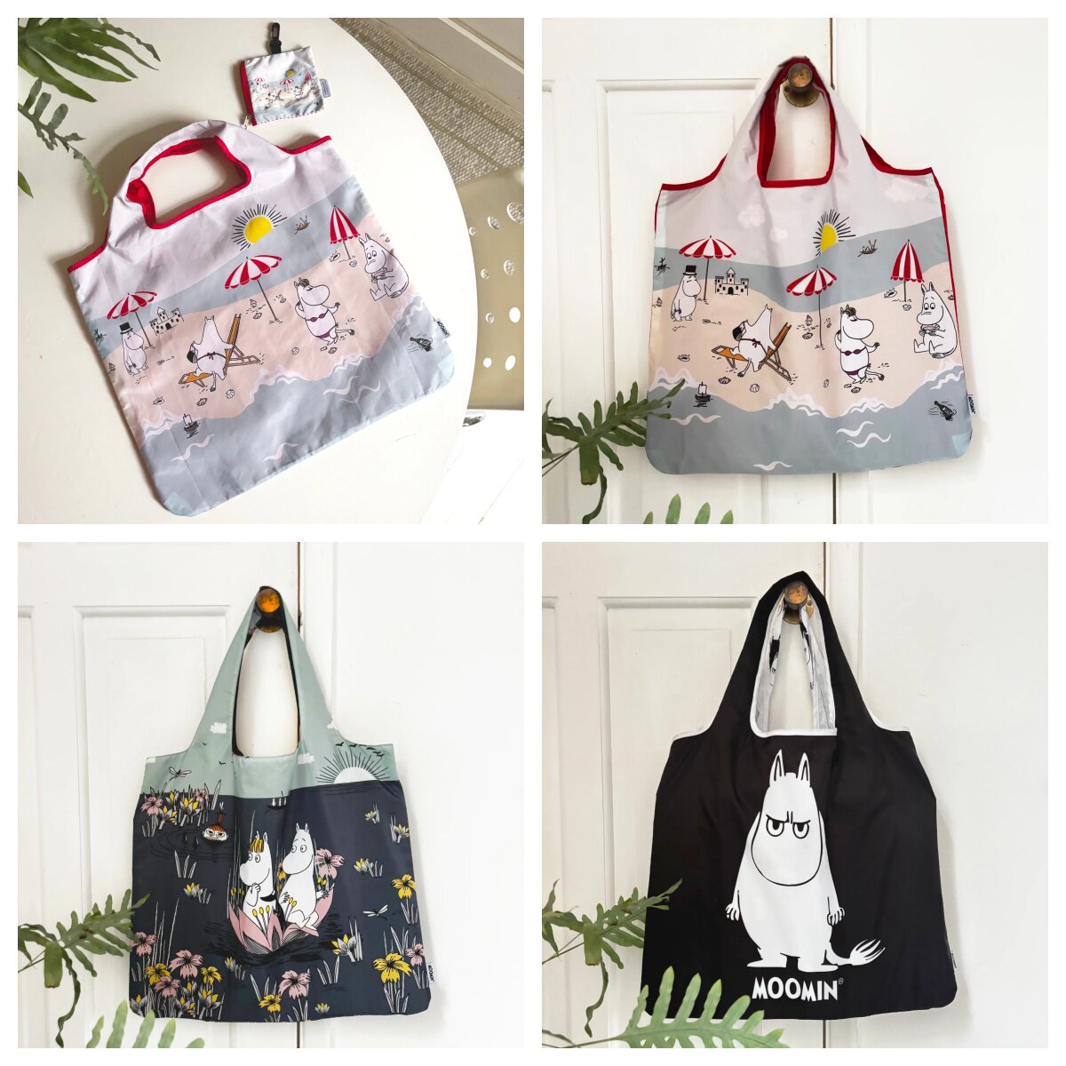 英国代购正品07.14 Moomin Lotus Eco Shopper姆明沙滩包购物袋