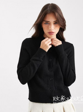 英国代购正品09.20 2025潮流导向 女装新款 休闲深色针织舒适开衫