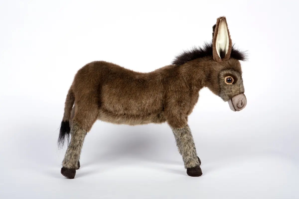 英国代购正品03.30 Hansa 3805 Grey Donkey 小毛驴 仿真毛绒玩偶
