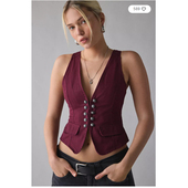 正品 新款 01.13 英国代购 名品UO 女装 时尚 设计双排扣舒适百搭背心