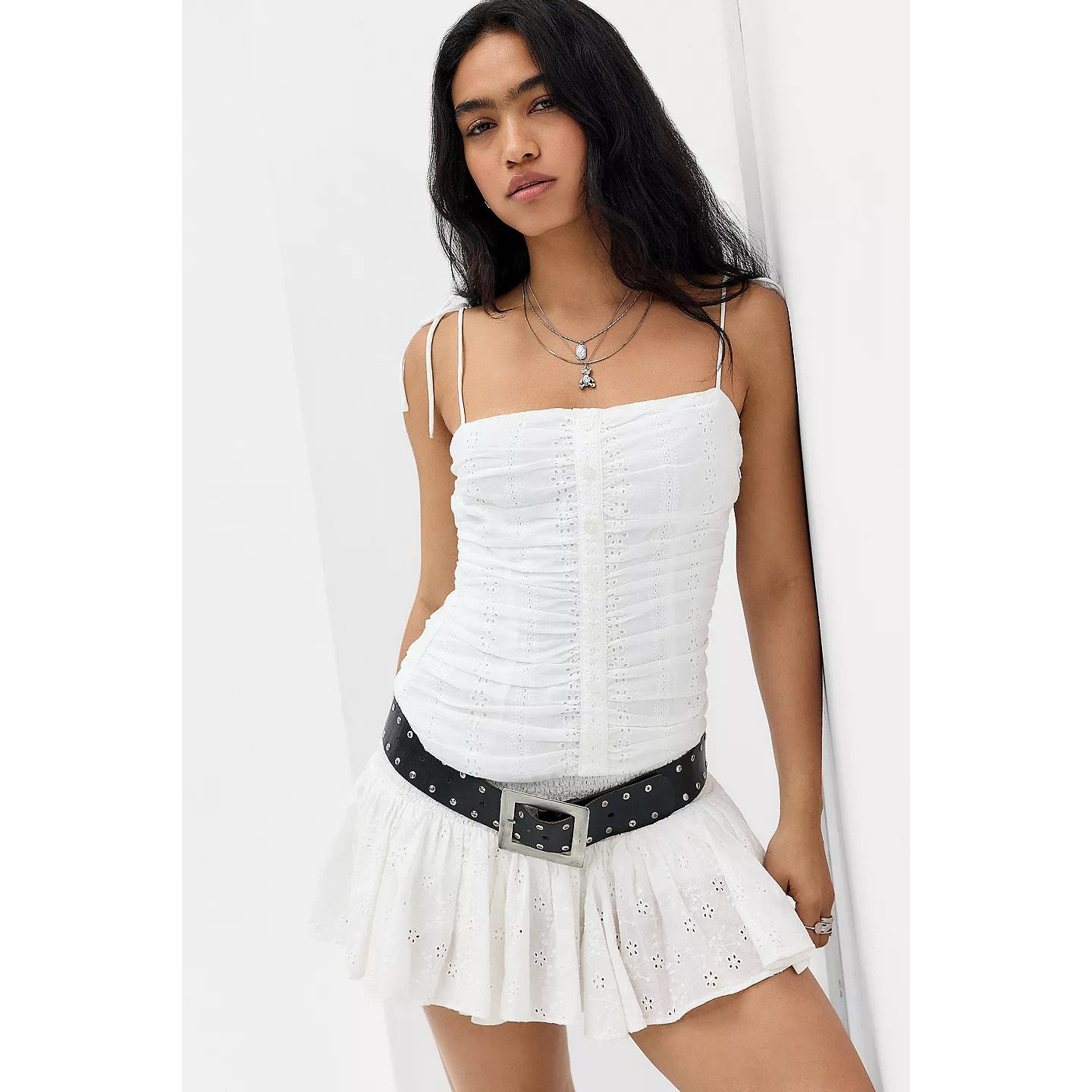 英国代购正品05.28 名品UO 女装新款 休闲吊带浅色修身舒适背心