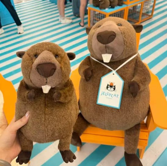 英国代购正品 08.20 Jellycat 加拿大限定小海狸玩偶节日送礼