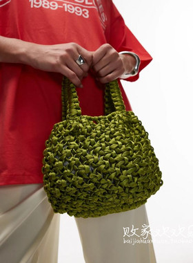 英国代购正品05.05 2025潮流导向 女包新款 TS编织迷你设计手提包