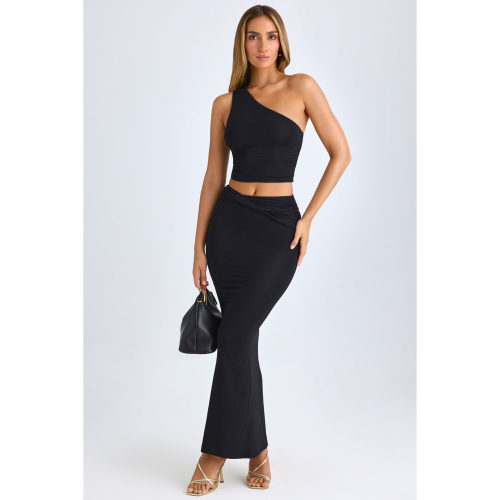 英国代购正品09.10 名品ohpolly 女装新款 时尚开叉长款半身裙
