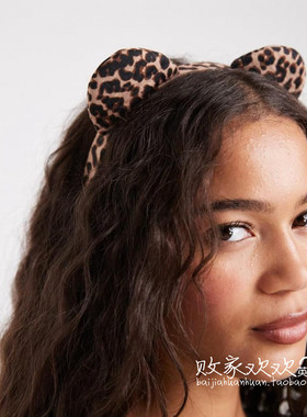 英国代购正品09.20 2025潮流导向 饰品新款 万圣节豹纹猫耳朵发箍