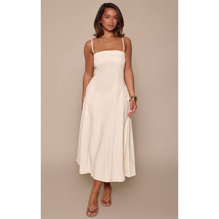 英国代购正品03.13 名品PL 女装新款 时尚吊牌浅色长款百搭连衣裙