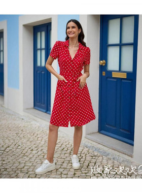 英国代购正品03.24 名品NL 女装新款 时尚波点迷人百搭连衣裙