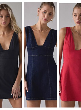 英国代购正品01.14 名品UO 女装新款 时尚显瘦设计迷笛百搭连衣裙