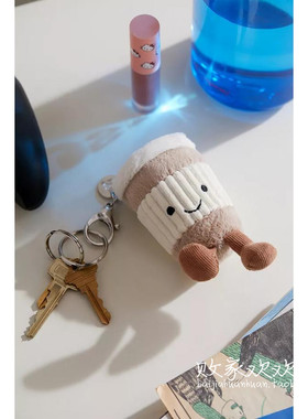 国内现货秒！09.27 名品Jellycat 可爱咖啡外带钥匙扣 包挂