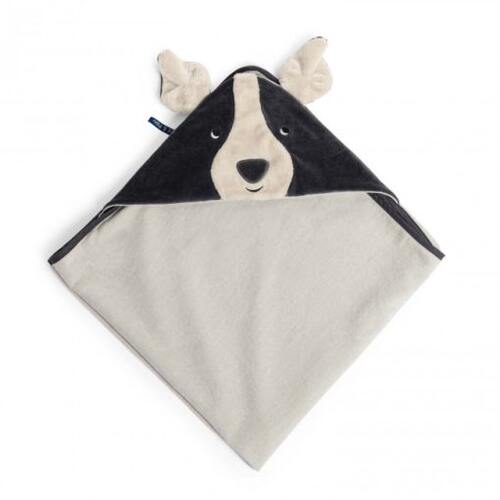 英国代购正品03.22 Moulin Roty Hooded towel Puce 狗狗连帽浴巾