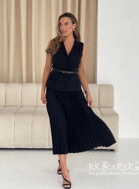 英国代购正品07.09 2025潮流导向 女装新款 休闲深色迷人连衣裙