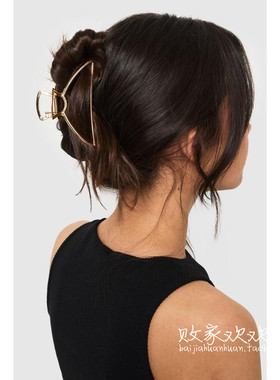 英国代购正品12.13 名品Boohoo 饰品新款 金色扇子设计抓夹