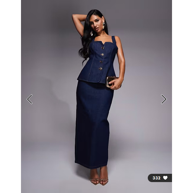 英国代购正品01.26 2026潮流导向 女装新款 设计牛仔开叉半身裙,女装/女士精品,半身裙,淘宝优惠券,粉丝福利购,淘宝优惠卷