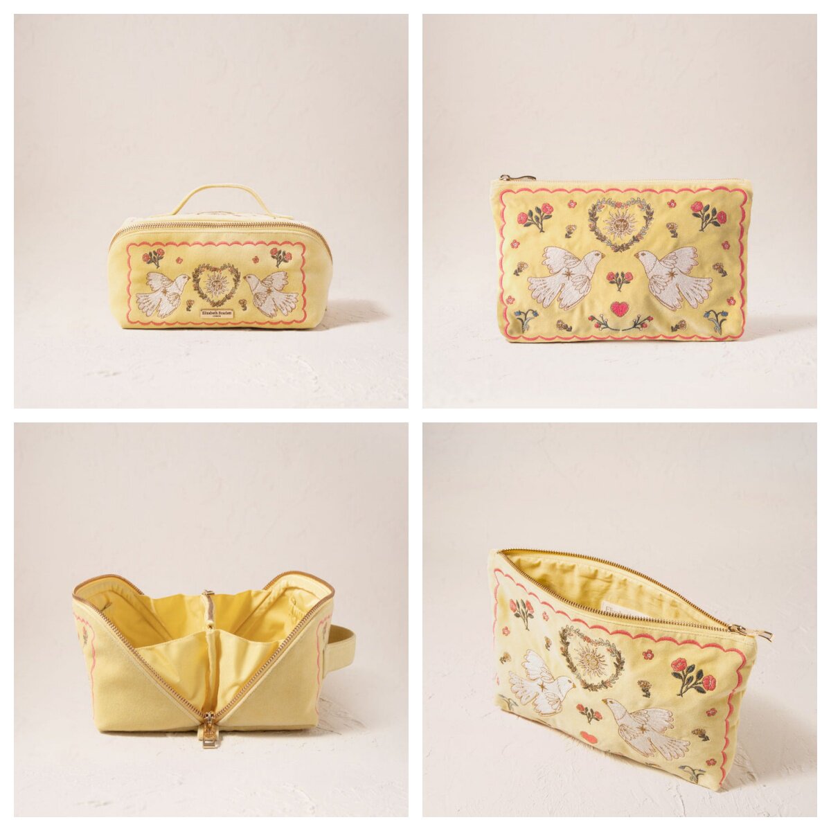 英国代购正品04.04 Love Birds Everyday Pouch 刺绣爱鸟化妆包