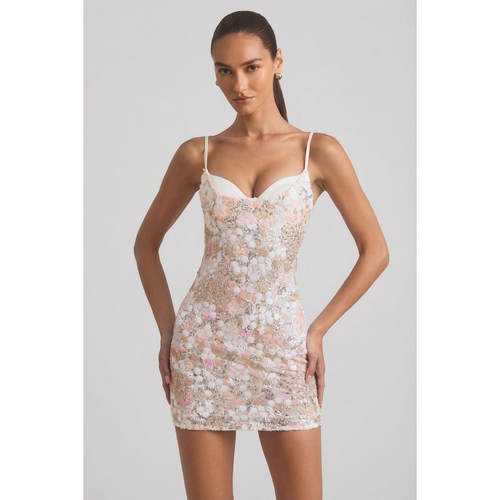 英国代购正品09.09 名品ohpolly 女装新款 吊带刺绣花迷笛连衣裙