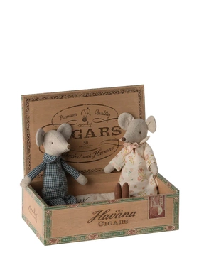 英国代购正品03.02 GRANDMA AND GRANDPA MICE火柴盒里的情侣老鼠