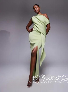 英国代购正品07.03 2025潮流导向 女装新款 设计开叉礼服款