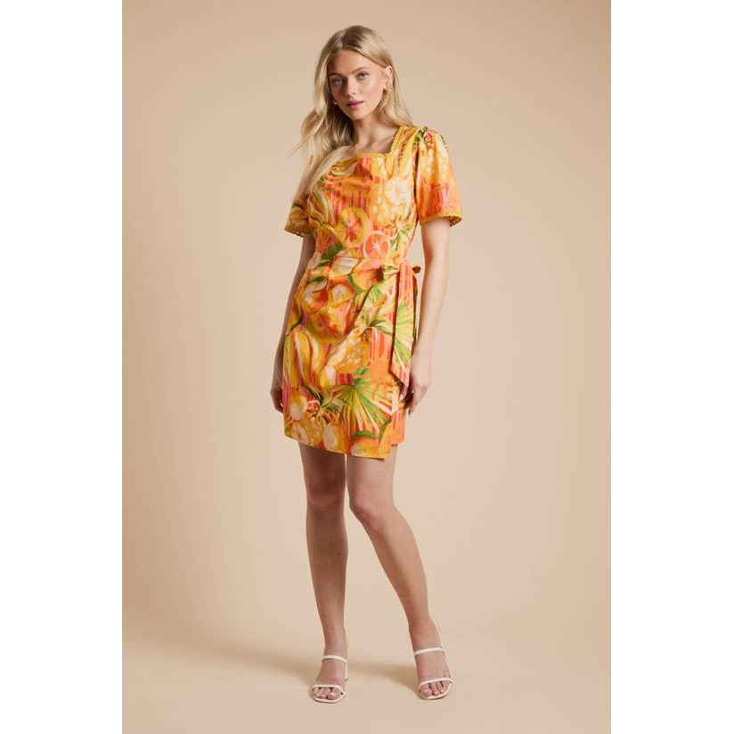 英国代购正品06.14 名品PL 女装新款 时尚水果印花夏日连衣裙