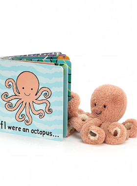 英国代购正品03.03 jellycat If I Were An Octopus 章鱼和书套装