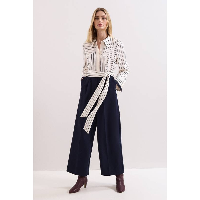 英国代购正品04.26 名品KM 女装新款 时尚衬衫风系腰带长款连衣裤