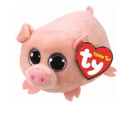 英国代购正品08.11 Curly Pig Teeny TY 胖胖的粉红猪毛绒玩偶