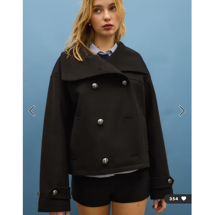 英国代购正品01.17 2026潮流导向 女装新款 潮牌翻领短款舒适外套,女装/女士精品,短外套,淘宝优惠券,粉丝福利购,淘宝优惠卷