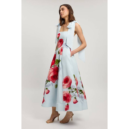 英国代购正品06.14 名品PL 女装新款 时尚印花长款百搭连衣裙