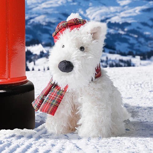 国内现货秒！12.13 jellycat Winter Warmer带围巾帽子西高地狗狗