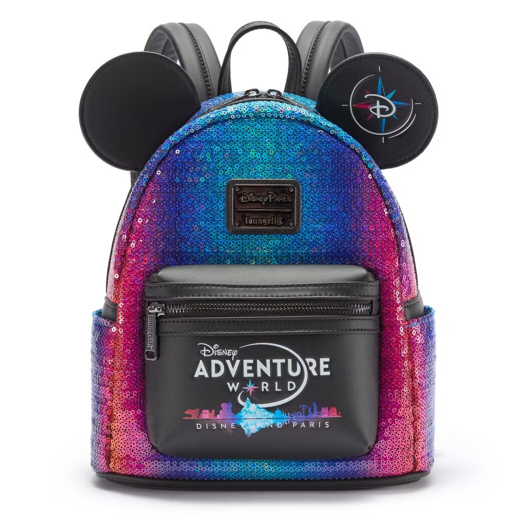英国代购正品05.02 Disney 巴黎迪士尼乐园冒险世界亮片双肩背包