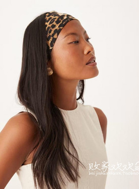 英国代购正品09.20 2025潮流导向 饰品新款 豹纹弹力设计发箍