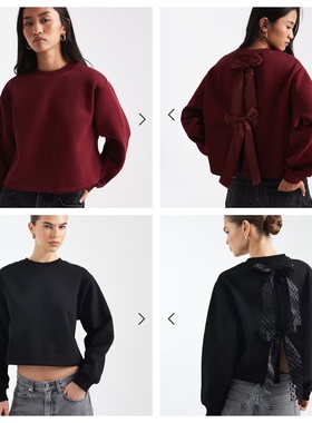 英国代购正品01.02 2026潮流导向 女装新款 蝴蝶结针织长袖毛衣