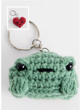 英国代购正品01.14 名品UO 饰品新款 爱心 青蛙 钩线针设计钥匙扣