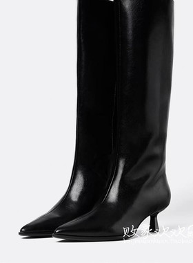 英国代购正品09.26 2025潮流导向 女鞋新款 尖头高跟舒适百搭筒靴