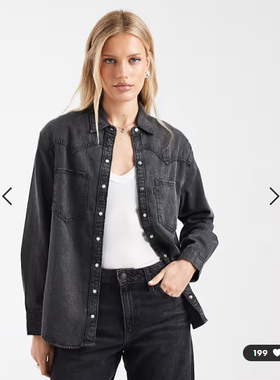 英国代购正品01.24 2026潮流导向 女装新款 翻领牛仔长袖舒适衬衫