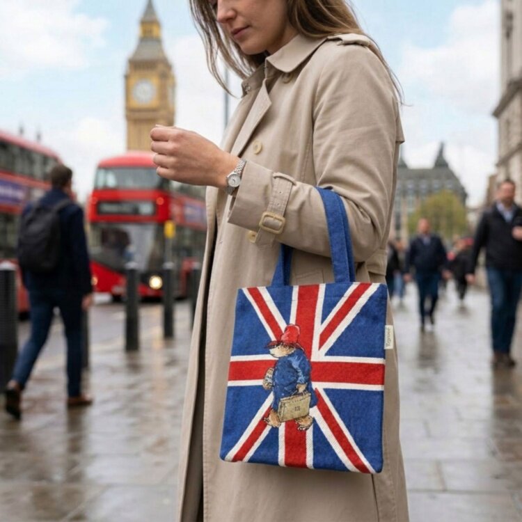 英国代购正品08.27 Paddington Bear 帕丁顿熊米字旗迷你托特包