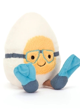 英国正品代购 12.24 jellycat  Boiled Egg 潜水水煮蛋蛋趣味玩偶